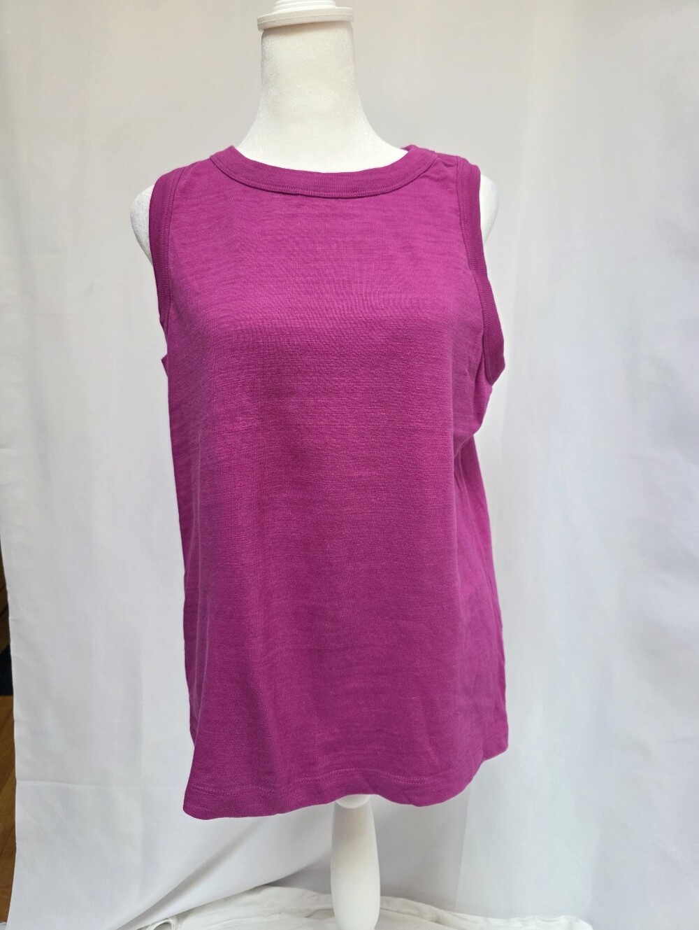 LOFT Pink 100% Cotton Sleeveless Knit Tank Top Women's Medium